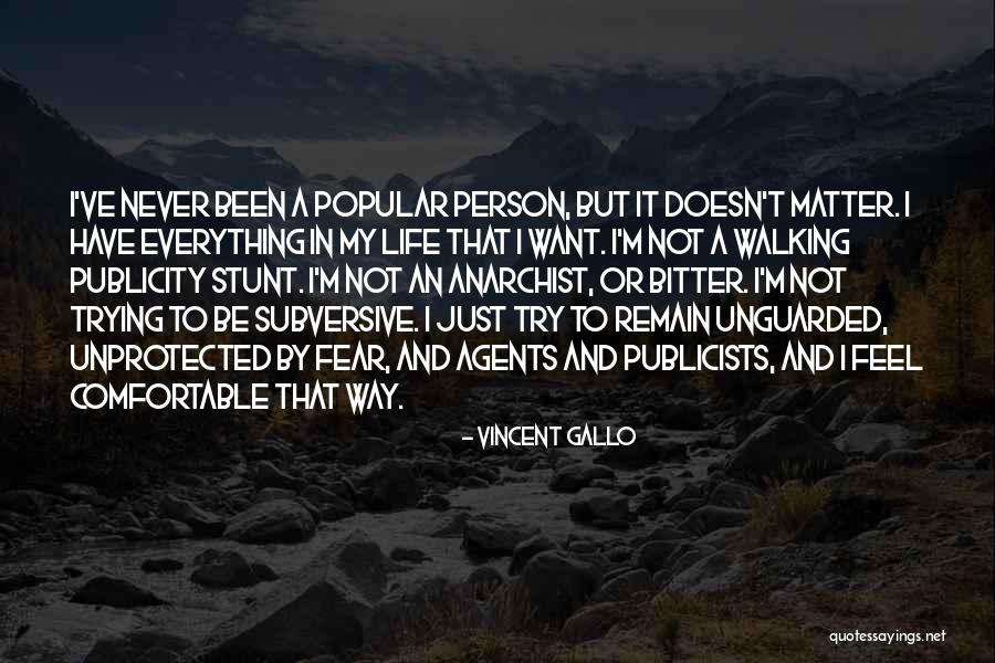 Life My Way Quotes By Vincent Gallo