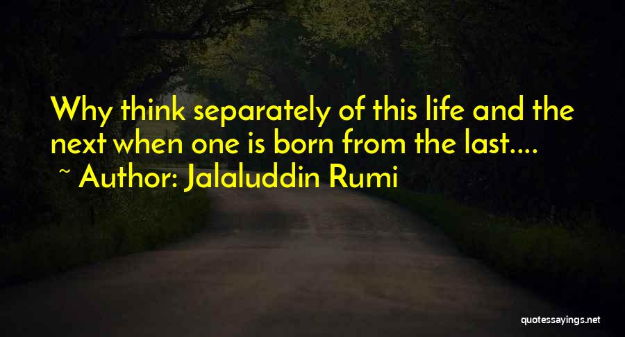Life N Death Quotes By Jalaluddin Rumi