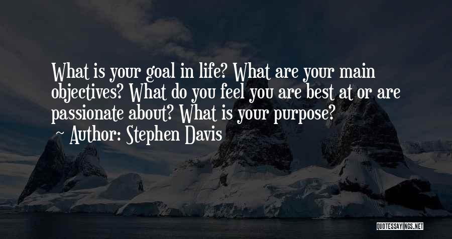 Life Objectives Quotes By Stephen Davis