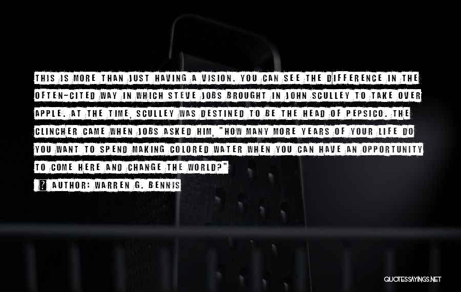 Life Of Steve Jobs Quotes By Warren G. Bennis