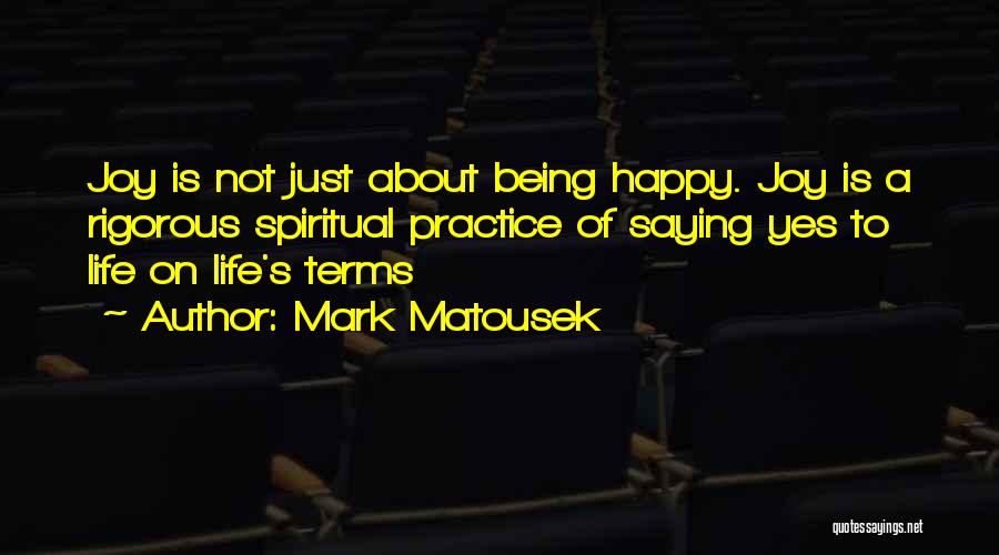 Life On Life's Terms Quotes By Mark Matousek