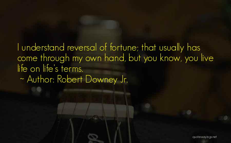 Life On My Own Terms Quotes By Robert Downey Jr.