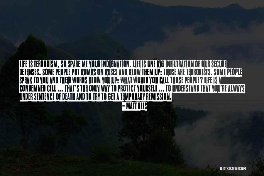 Life One Sentence Quotes By Matt Rees Life One Sentence Quotes By Matt Rees