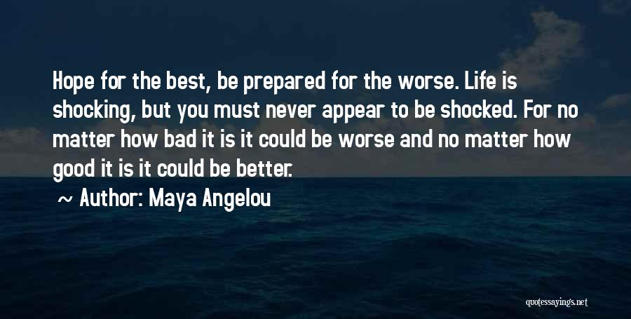 Life Only Gets Worse Quotes By Maya Angelou