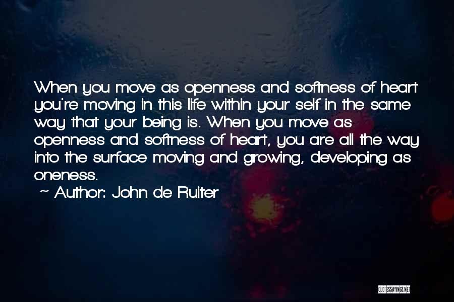 Life Openness Quotes By John De Ruiter