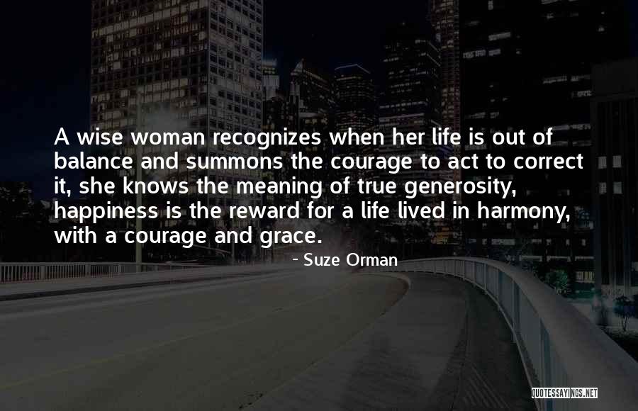 Life Out Of Balance Quotes By Suze Orman