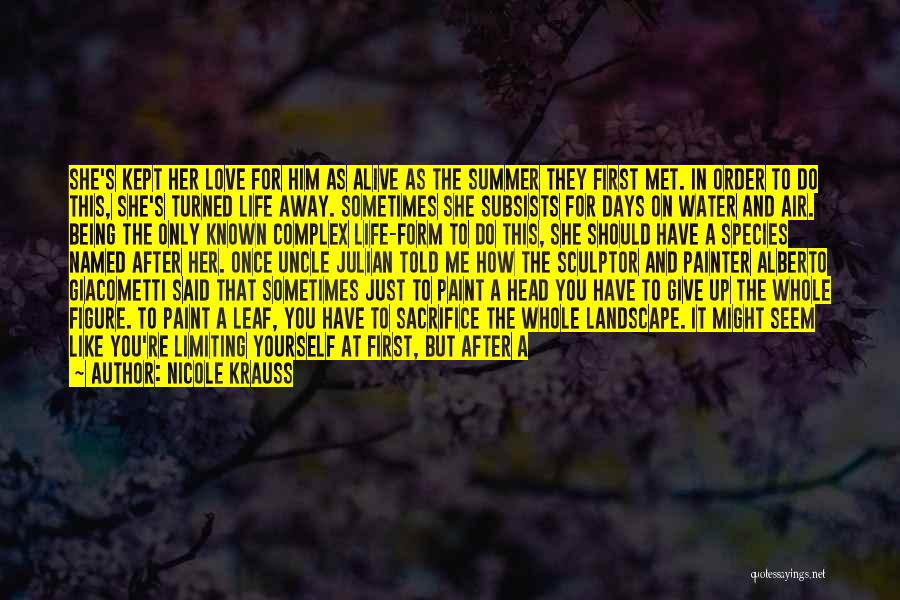 Life Paint Quotes By Nicole Krauss