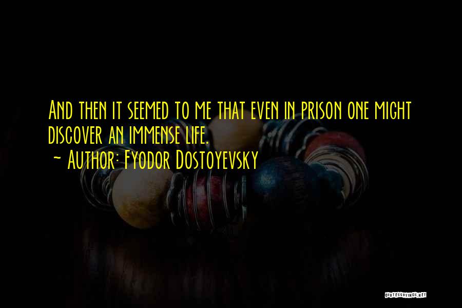 Life Prison Quotes By Fyodor Dostoyevsky