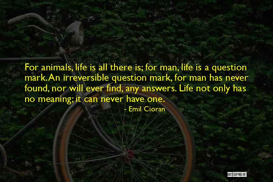 Life Question Mark Quotes By Emil Cioran Life Question Mark Quotes By Emil Cioran