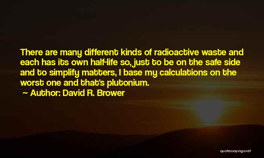 Life Radioactive Quotes By David R. Brower