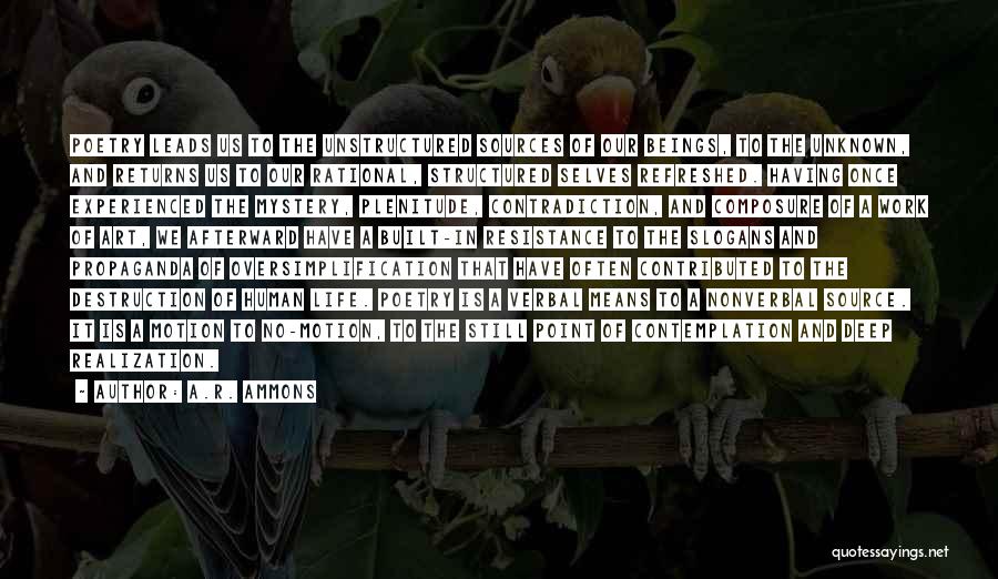 Life Refreshed Quotes By A.R. Ammons Life Refreshed Quotes By A.R. Ammons