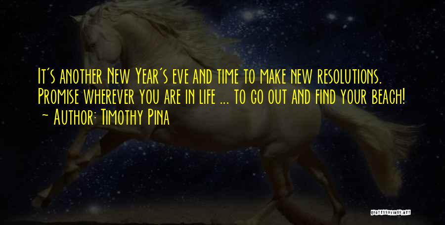 Life Resolutions Quotes By Timothy Pina