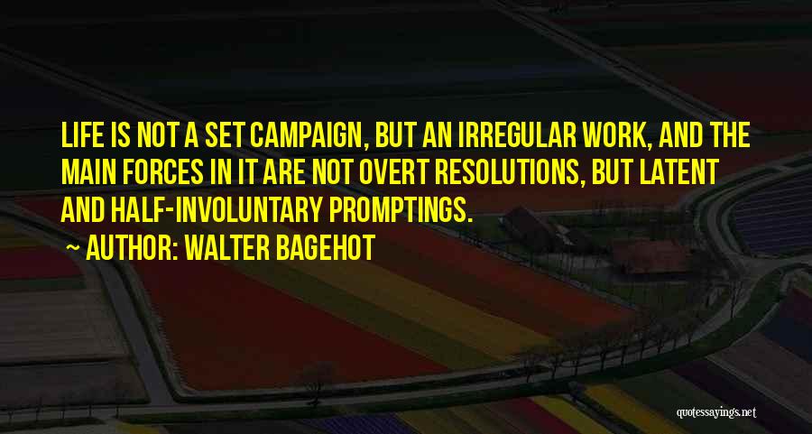 Life Resolutions Quotes By Walter Bagehot
