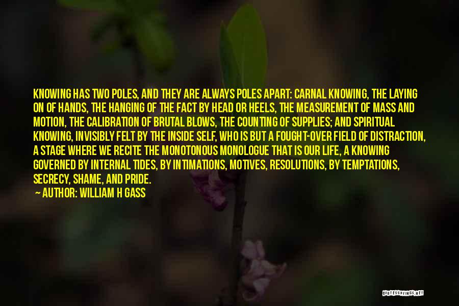 Life Resolutions Quotes By William H Gass