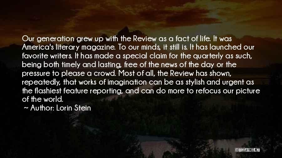 Life Review Quotes By Lorin Stein