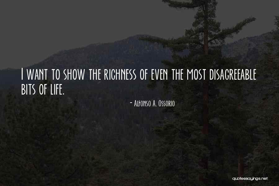 Life Richness Quotes By Alfonso A. Ossorio Life Richness Quotes By Alfonso A. Ossorio