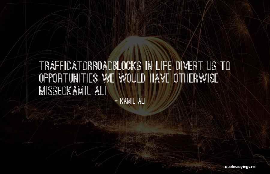 Life Roadblock Quotes By Kamil Ali