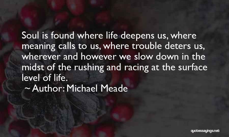 Life Rushing Quotes By Michael Meade