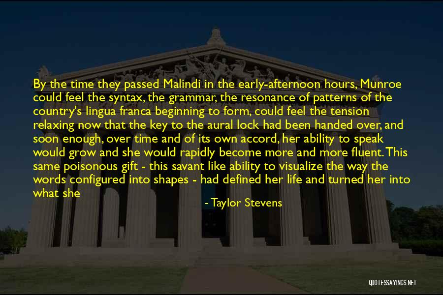 Life S Patterns Quotes By Taylor Stevens Life S Patterns Quotes By Taylor Stevens