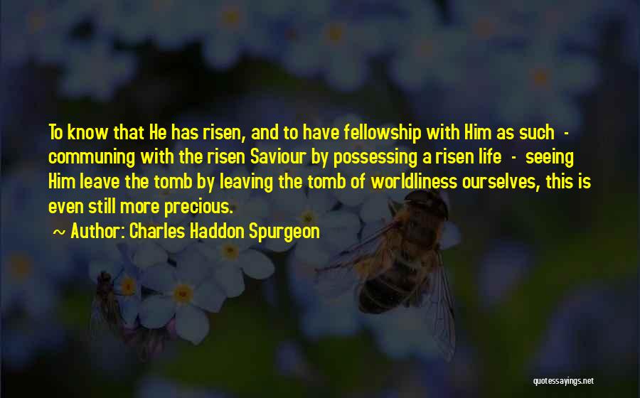 Life Saviour Quotes By Charles Haddon Spurgeon