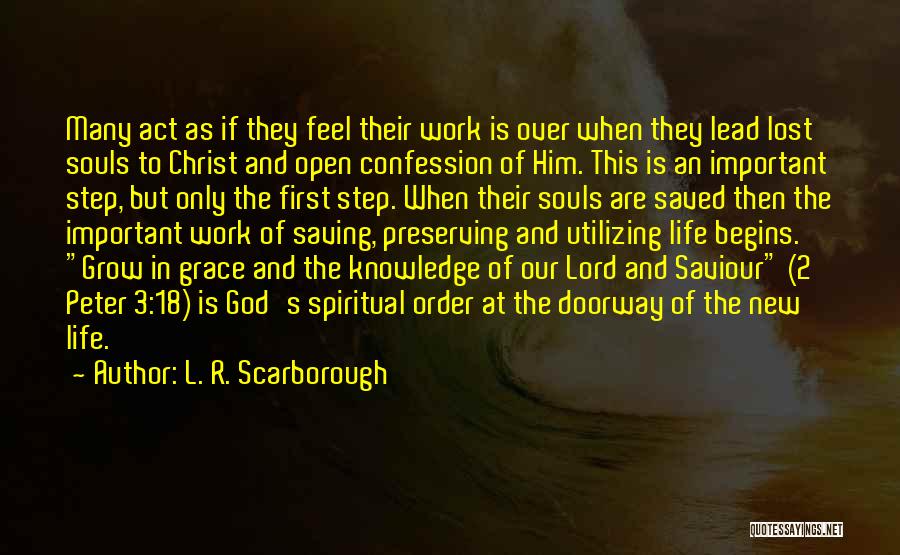 Life Saviour Quotes By L. R. Scarborough