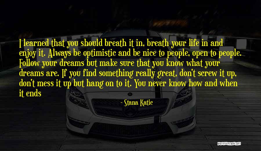Life Screw Up Quotes By Stana Katic Life Screw Up Quotes By Stana Katic