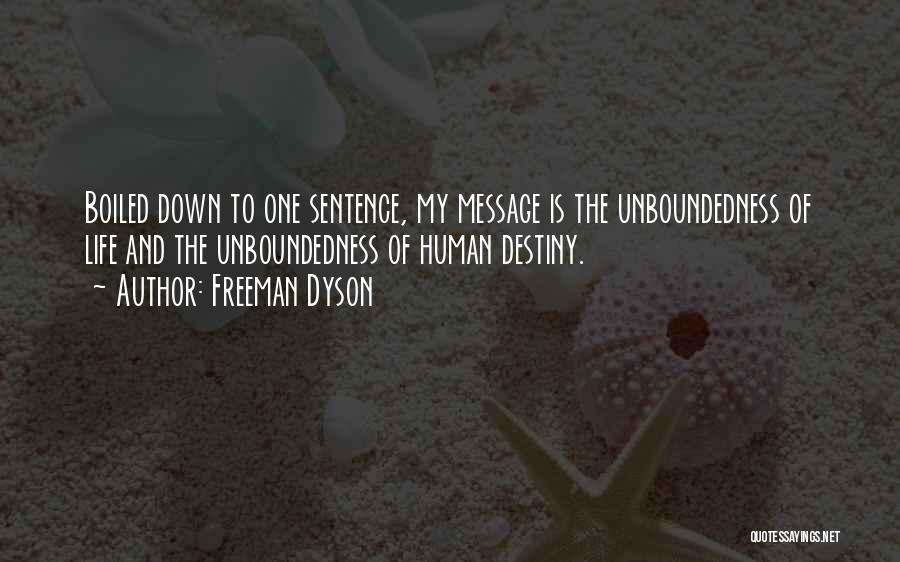 Life Sentence Quotes By Freeman Dyson