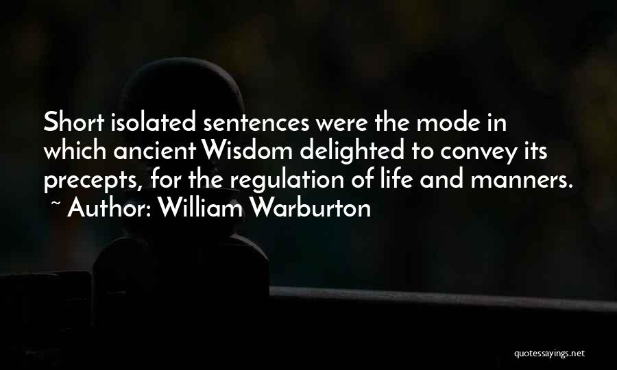 Life Sentences Quotes By William Warburton