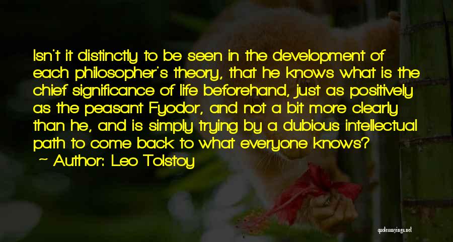 Life Significance Quotes By Leo Tolstoy