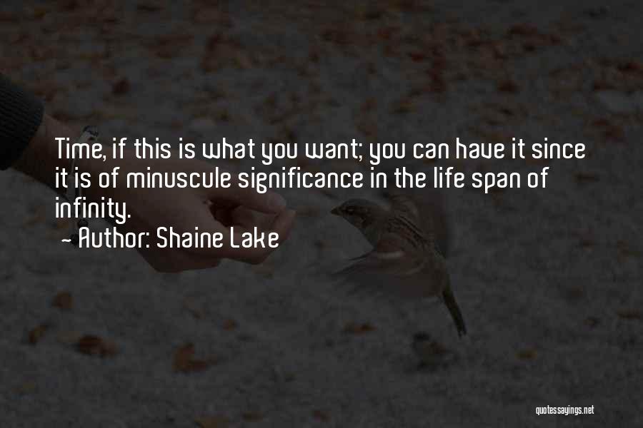 Life Significance Quotes By Shaine Lake