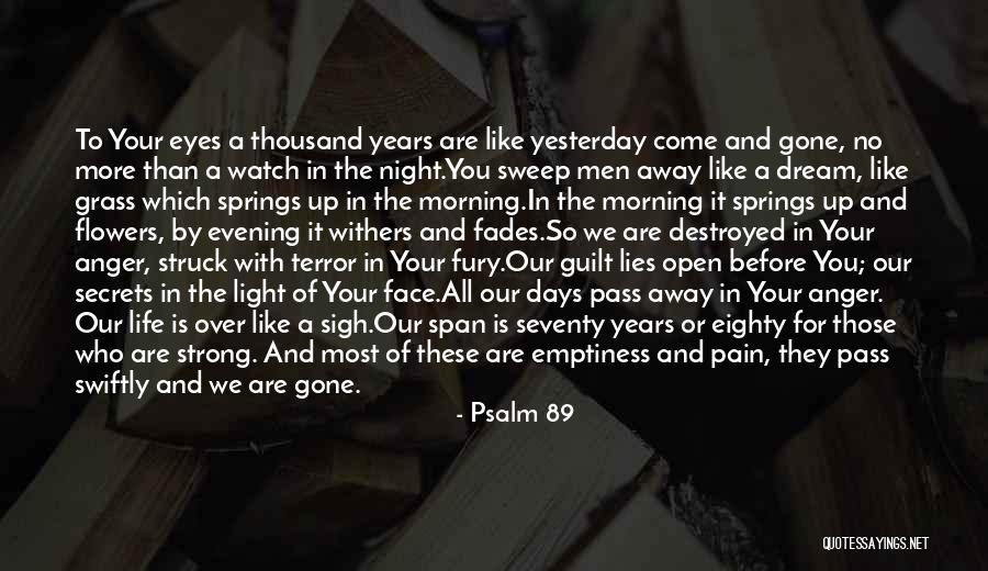 Life Span Quotes By Psalm 89