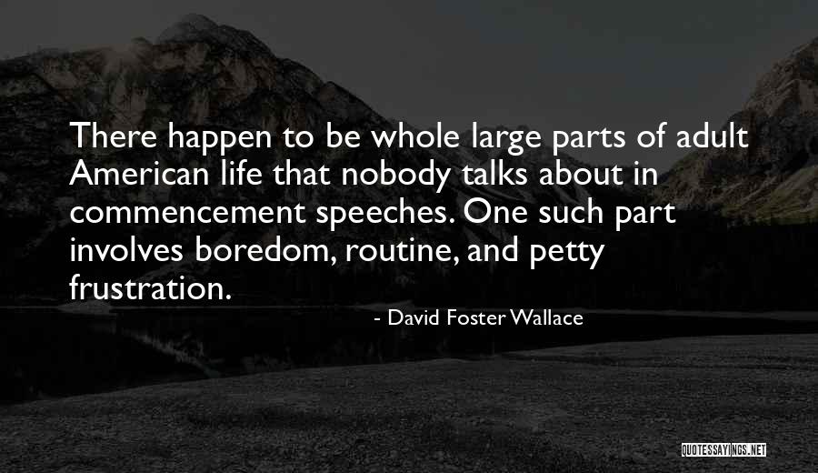 Life Speeches Quotes By David Foster Wallace