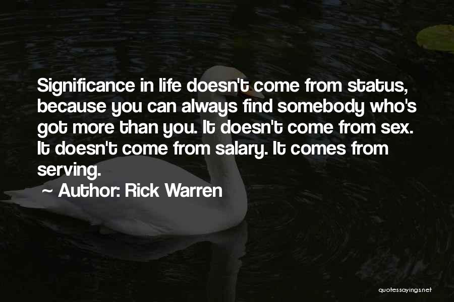 Life Status Quotes By Rick Warren