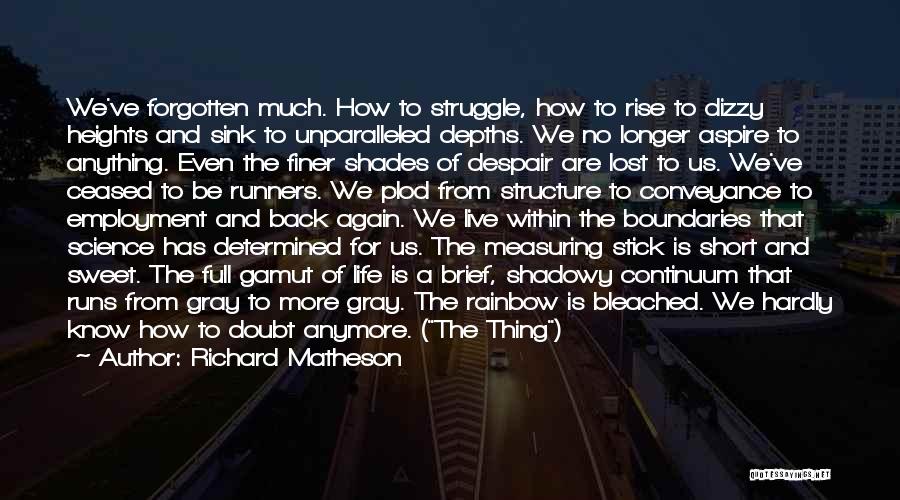 Life Struggle Short Quotes By Richard Matheson