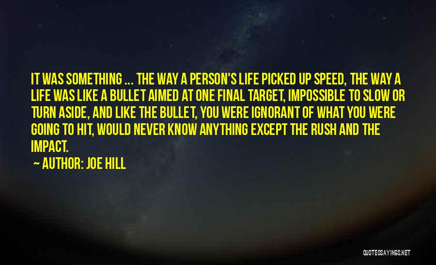 Life Target Quotes By Joe Hill