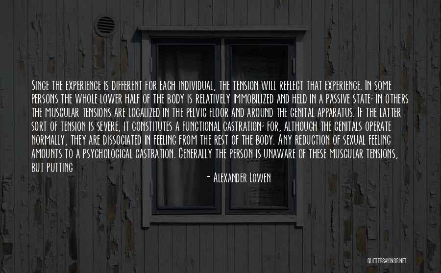 Life Tensions Quotes By Alexander Lowen