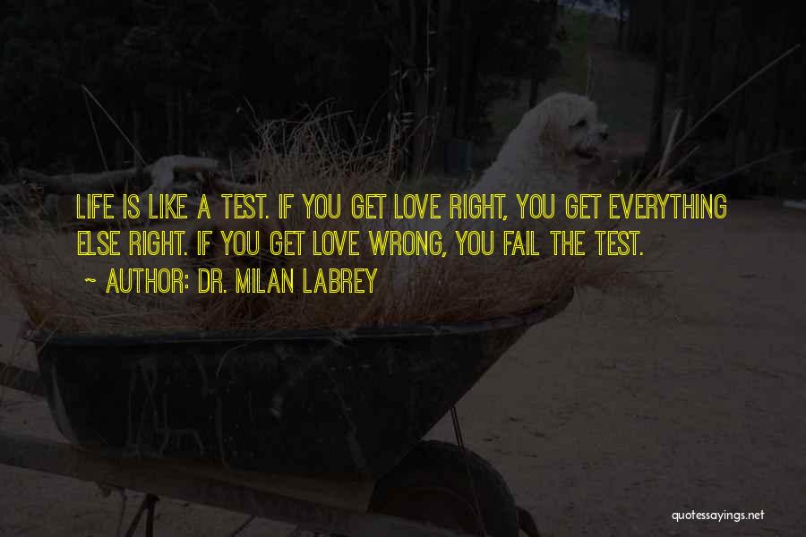 Life Test You Quotes By Dr. Milan LaBrey