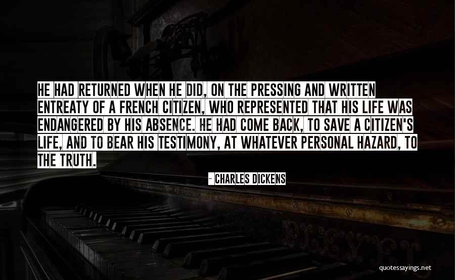 Life Testimony Quotes By Charles Dickens Life Testimony Quotes By Charles Dickens