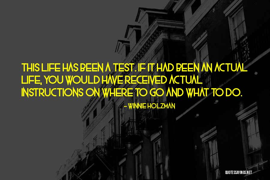 Life Tests Quotes By Winnie Holzman Life Tests Quotes By Winnie Holzman