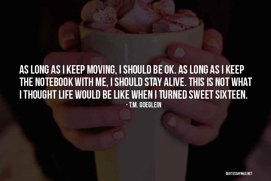 Life The Notebook Quotes By T.M. Goeglein Life The Notebook Quotes By T.M. Goeglein