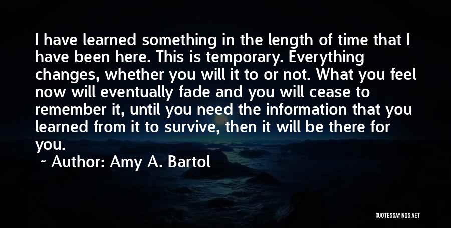 Life Then And Now Quotes By Amy A. Bartol