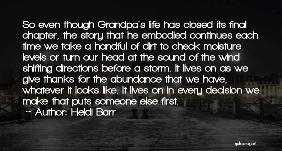 Life Time Story Quotes By Heidi Barr