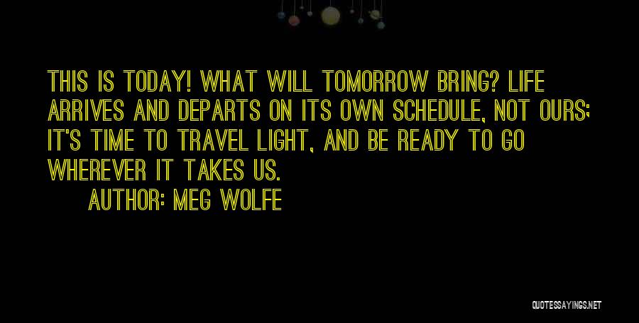 Life Today Tomorrow Quotes By Meg Wolfe