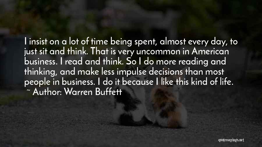 Life Uncommon Quotes By Warren Buffett