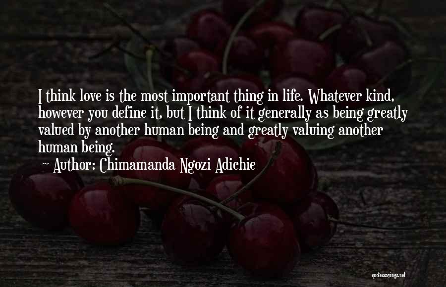 Life Valuing Quotes By Chimamanda Ngozi Adichie