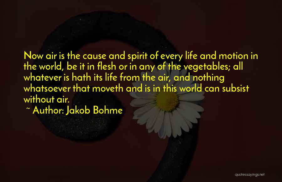 Life Vegetables Quotes By Jakob Bohme