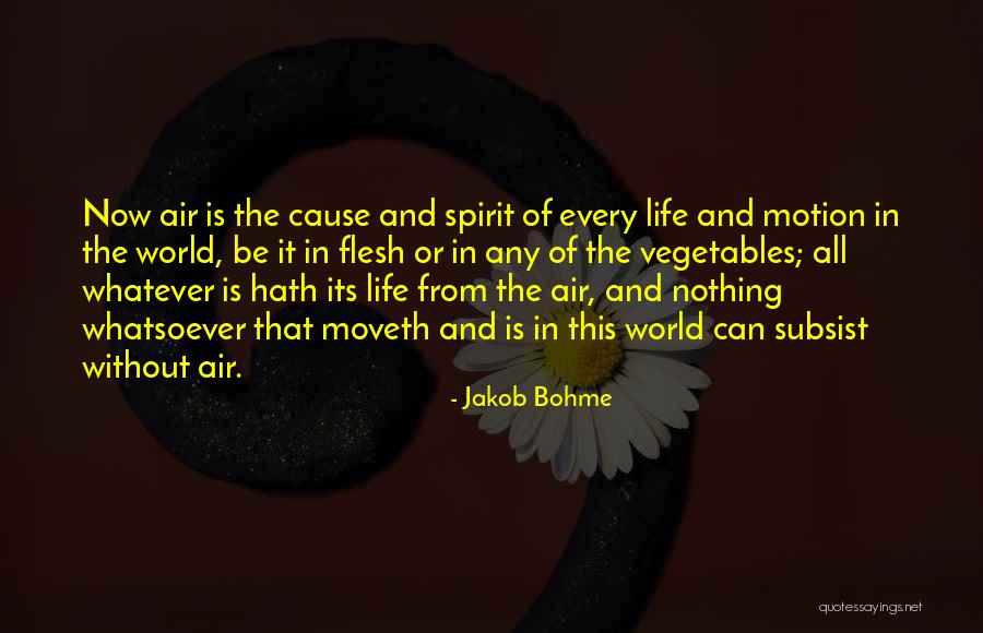 Life Vegetables Quotes By Jakob Bohme