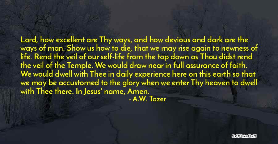 Life W/ God Quotes By A.W. Tozer