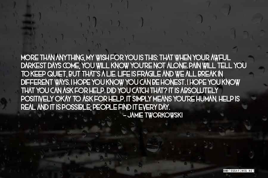 Life Will Be Okay Quotes By Jamie Tworkowski Life Will Be Okay Quotes By Jamie Tworkowski