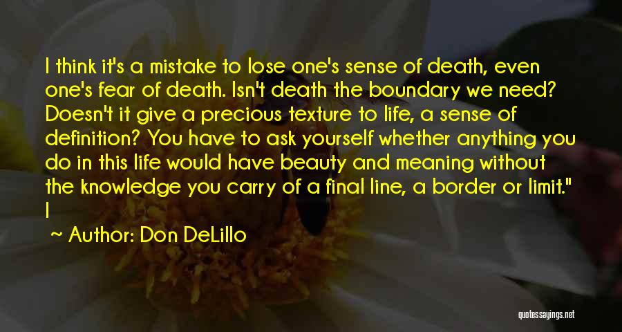 Life Without Meaning Quotes By Don DeLillo
